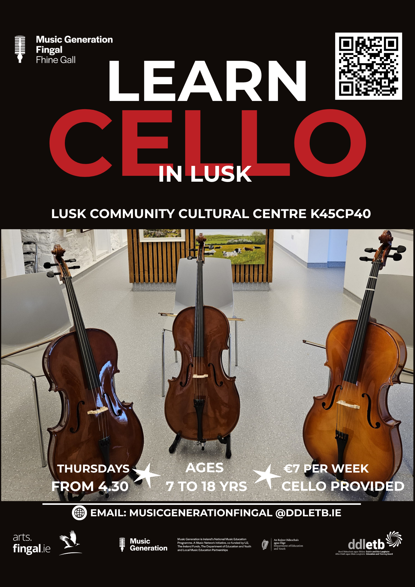 Cello Poster The Royal Irish Academy of Music delivers a workshop